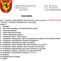 Pozvánka na 22.zasedání zastupitelstva obce Černotín 1