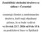 Výdej ječmene čtvrtek 23.7. 1